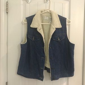 Blue Jean fleece lined vest